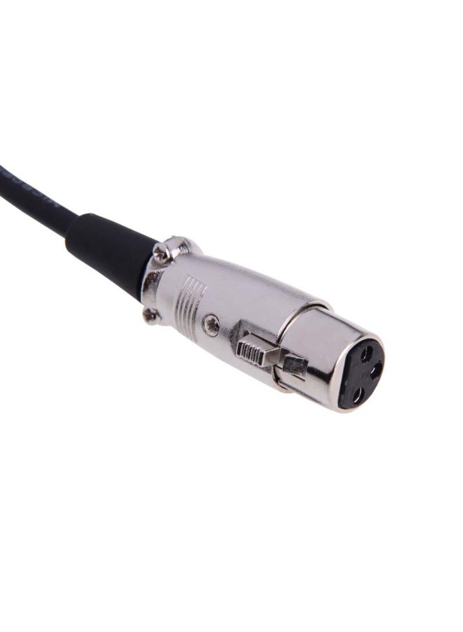 Generic XLR 3-Pin Female To Right Angle Cable Connector Black  - Image 3
