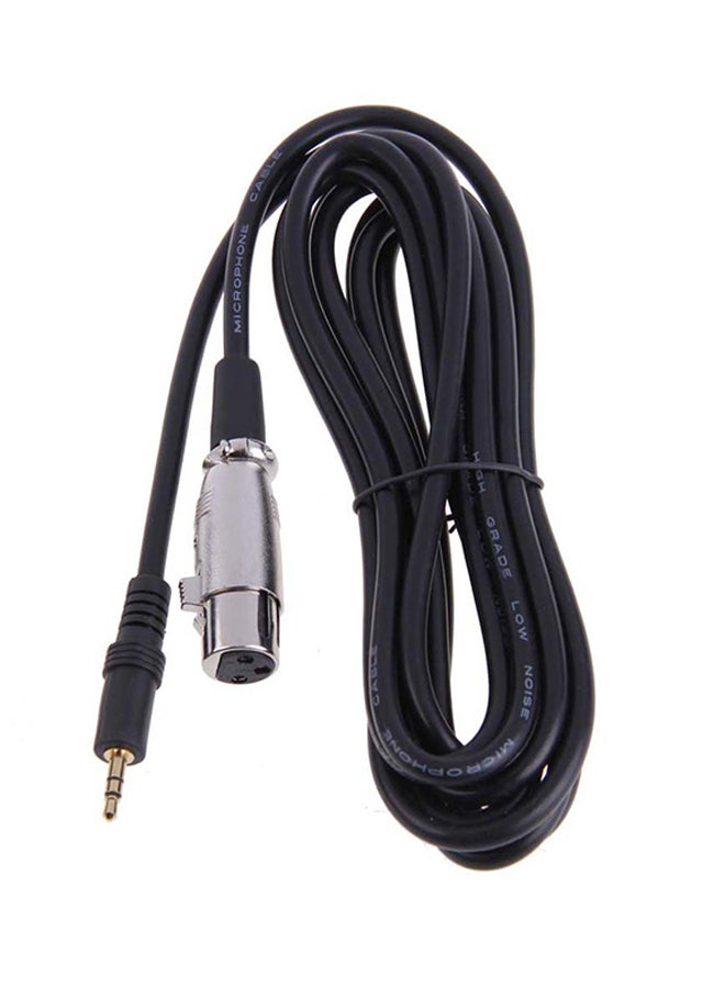 Generic XLR 3-Pin Female To Right Angle Cable Connector Black  - Image 1