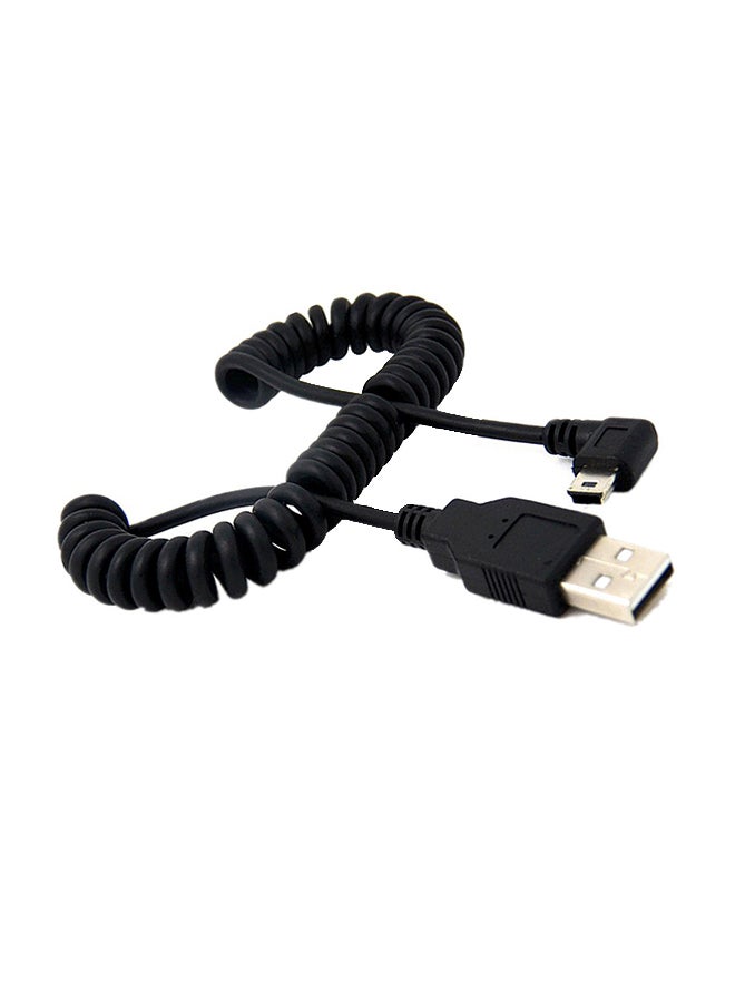 كابل ميني B سبرينج USB 2.0 A ذكر أسود - Image 1