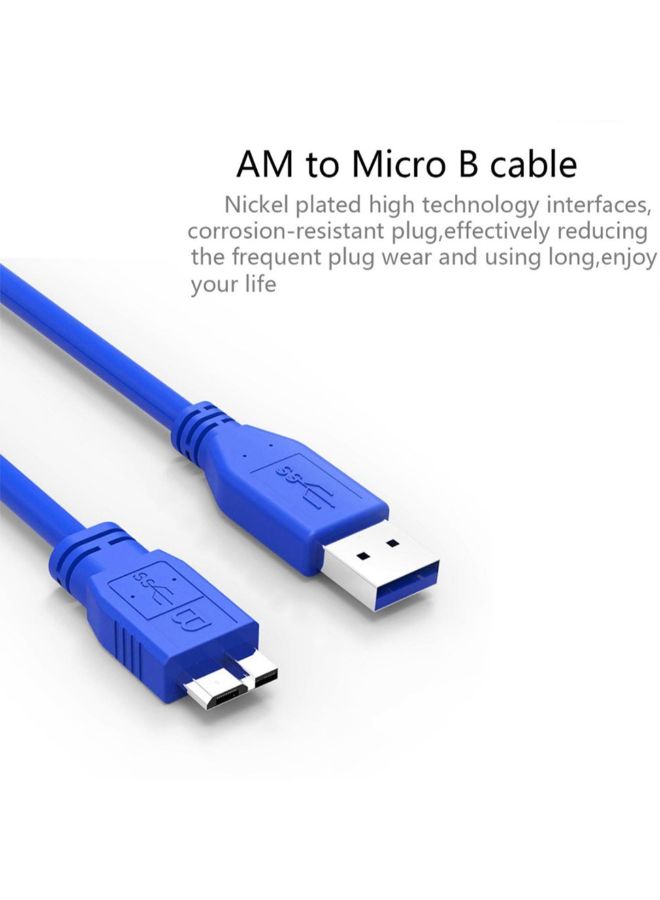 USB 3.0 A To Micro B Cable For External Hard Drive Blue - Image 5