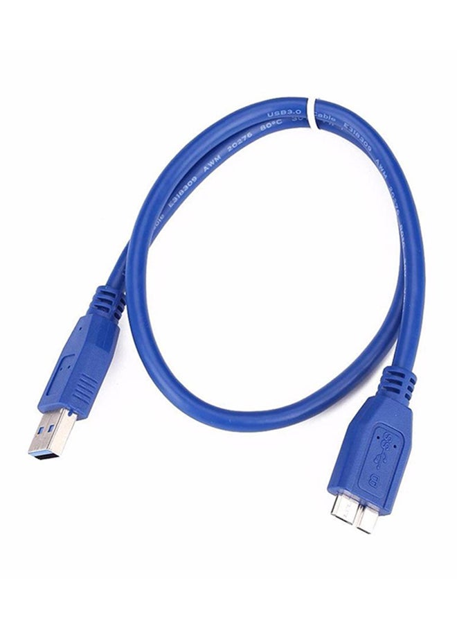 USB 3.0 A To Micro B Cable For External Hard Drive Blue - Image 1
