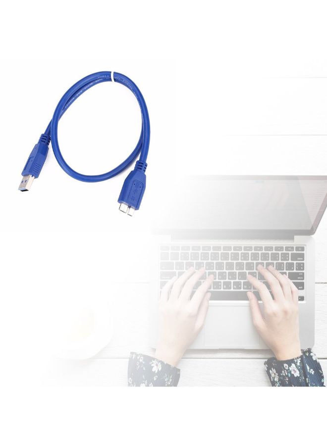 USB 3.0 A To Micro B Cable For External Hard Drive Blue - Image 2