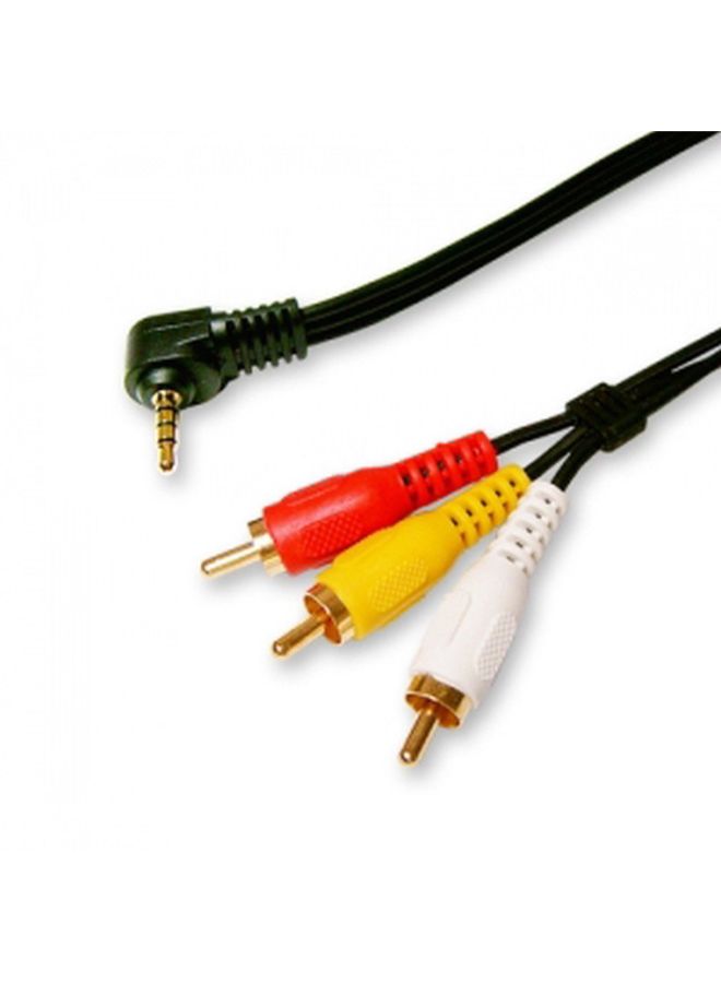 general 3.5mm Mini AV To 3 RCA Male Adapter Cable Black - Image 3