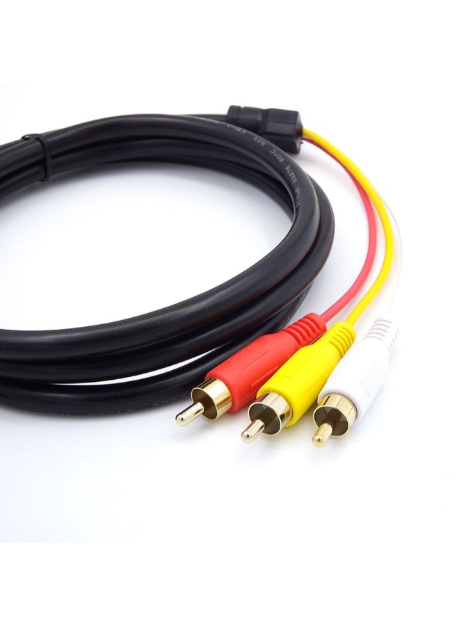 General HDMI Male To 3 RCA Video Cable Adapter Black  - Image 2