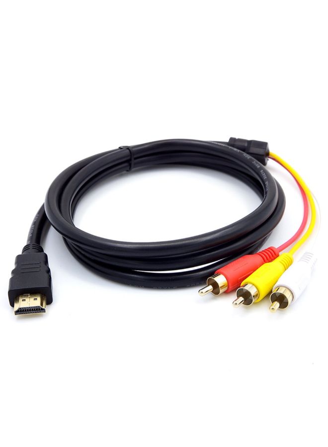 General HDMI Male To 3 RCA Video Cable Adapter Black  - Image 3