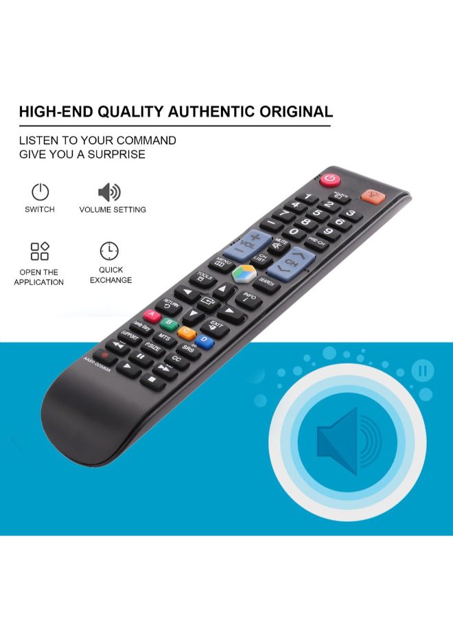 TV Remote Control Replacement With Backlight Button For Samsung Black - Image 5