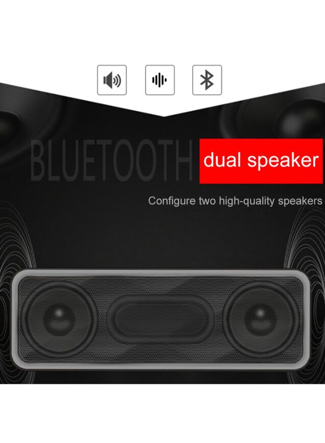Portable Wireless Super Bass Stereo Speaker Grey - Image 2