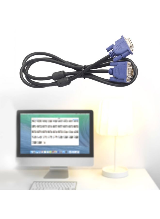 ريكسليس كابل تمديد من منفذ VGA ذكر بعدد 15 سناً إلى منفذ VGA ذكر الأسود / الأزرق - Image 2