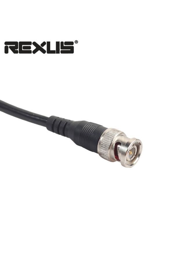 ريكسليس كابل رئيسي لاختبار وفحص جهاز رسم الموجات مع وصلة مقبس ذكر BNC إلى مشبك تمساح مزدوج أسود - Image 3