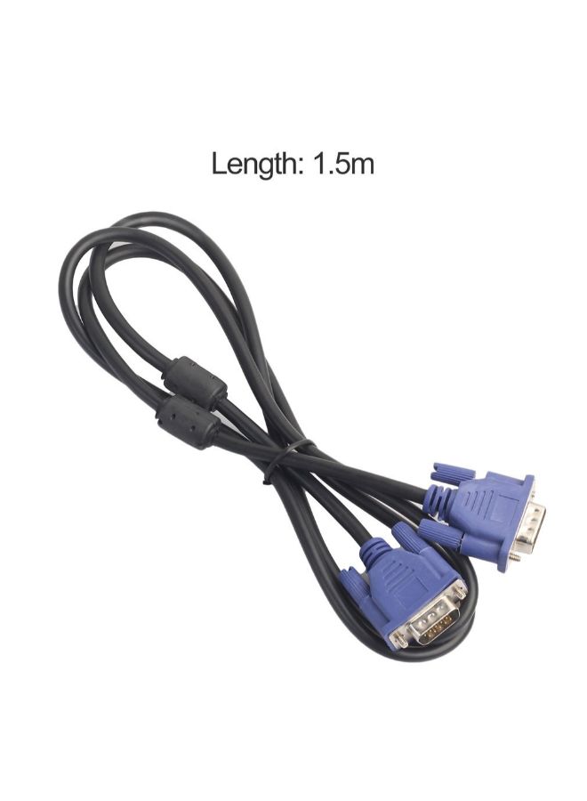 ريكسليس كابل تمديد من منفذ VGA ذكر بعدد 15 سناً إلى منفذ VGA ذكر الأسود / الأزرق - Image 3
