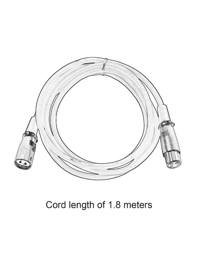 REXLIS Universal Rexlis 3-Pin XLR Male To XLR Female Microphone Extension Cable Black  - Image 3