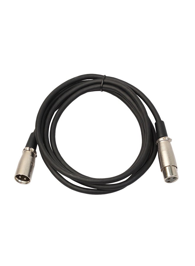 REXLIS Universal Rexlis 3-Pin XLR Male To XLR Female Microphone Extension Cable Black  - Image 1