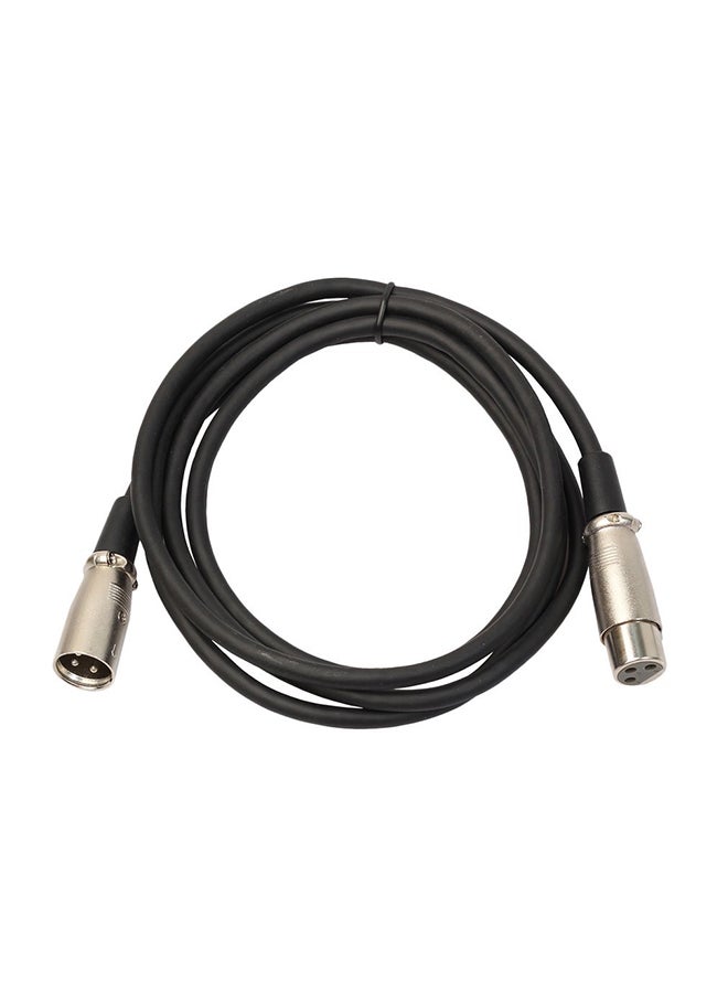 ريكسليس كابل تمديد شامل من ريكسليس من منفذ XLR ذكر بعدد 3 أسنان إلى XLR أنثى لتوصيل الميكروفون أسود - Image 1