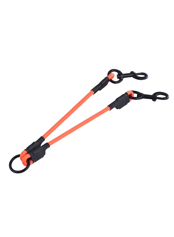 Round Double Dog Working Leash Orange