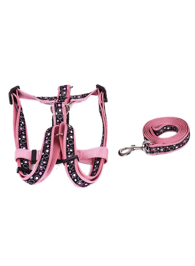 طقم طوق ومقود للكلاب من قطعتين وردي S/L - Image 1