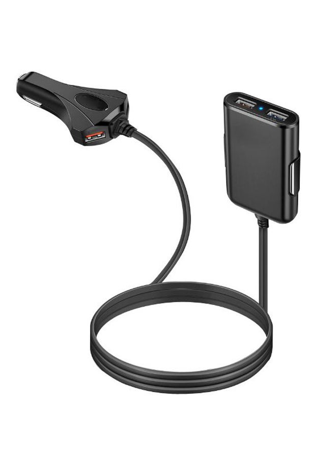 Fast Charging Car Charger Black