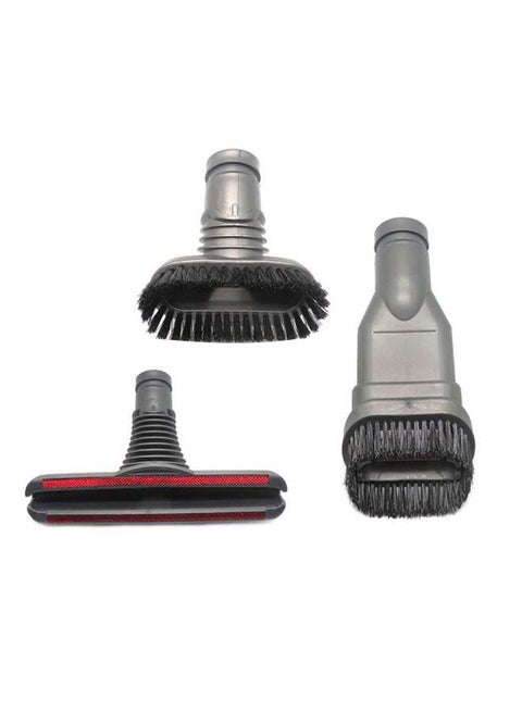 3-Piece Vacuum Cleaner Brush Set Grey