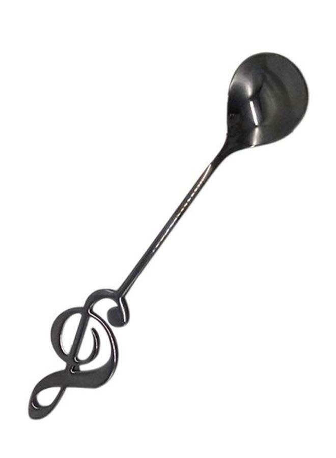 Musical Note Shape Tableware Spoon Black  - Image 1