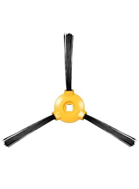 6-Piece Robot Vacuum Cleaner Side Brush Replacement Accessory Set Black/Yellow 0.03kg