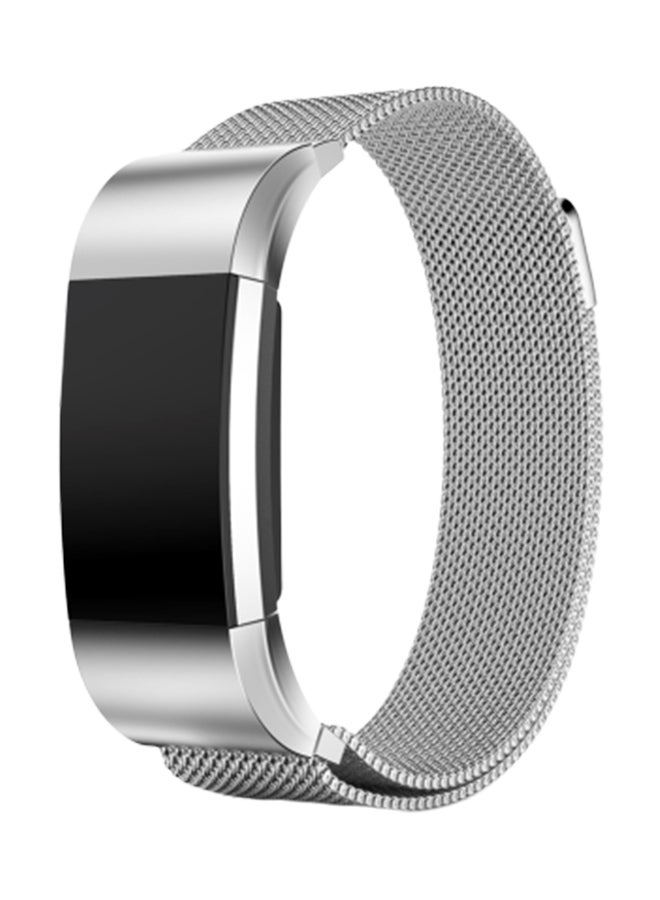 Generic - Elegant Milanese Loop Stainless Steel Watch Band Strap For Fitbit Charge 2 Silver - Image 1