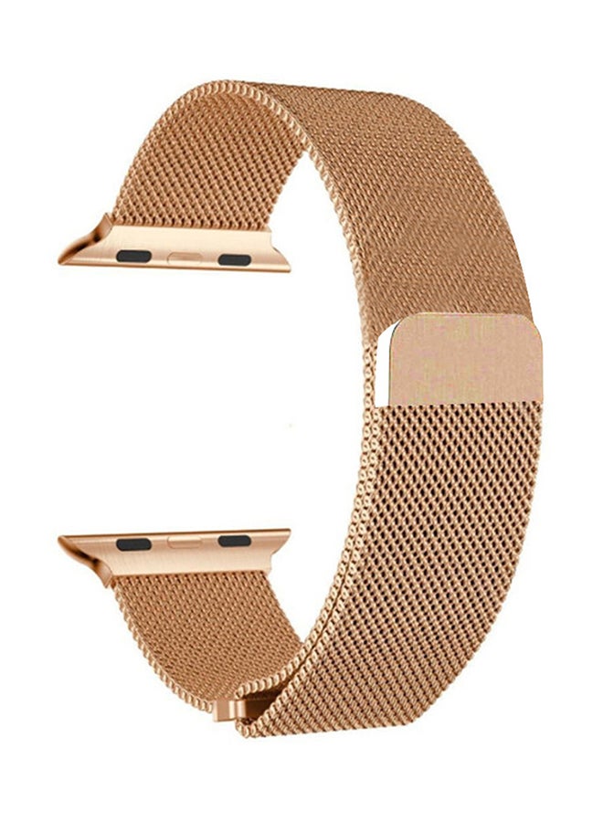 Generic - Milanese Loop Strap And Link Bracelet Stainless Steel Band For Apple Rose Gold - Image 1