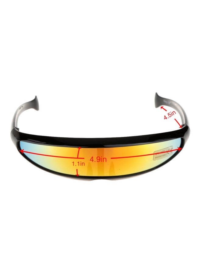 نظارة شمسية بإطار بتصميم ذيل سمكة وعدسة أحادية مناسبة للارتداء في الخارج وأثناء القيادة - مقاس العدسة: 49 مم - Image 5