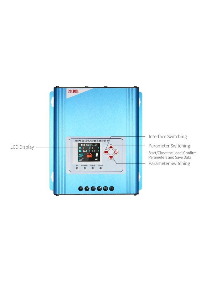 ديسديل - جهاز تحكم في الشحن بالطاقة الشمسية بشاشة LCD أزرق - Image 1