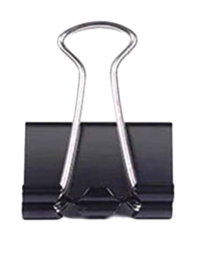 12-Piece Binder Clip Set Black/Silver