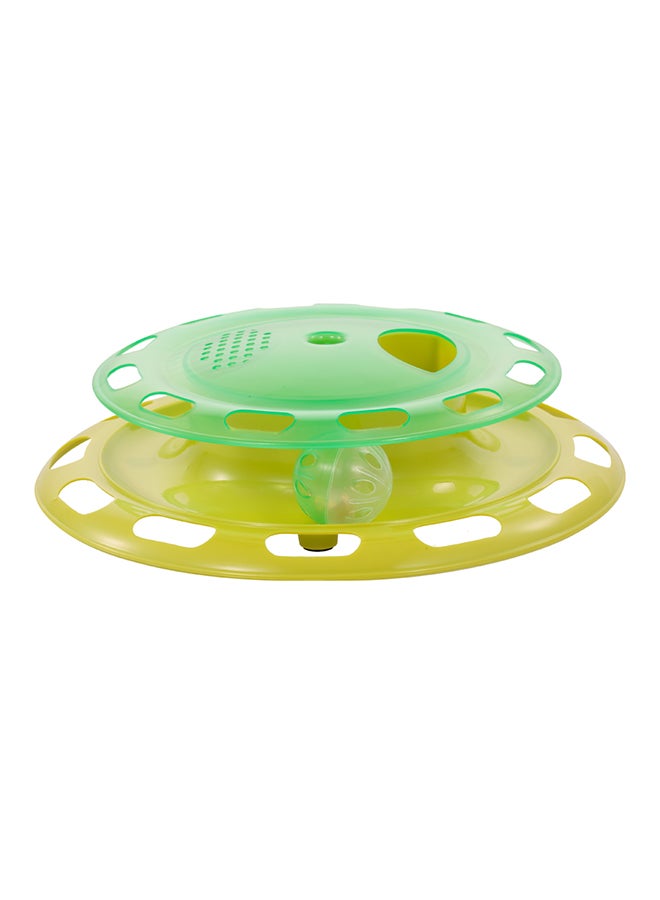 Cat Track Toy With Food Feeder Crazy Bell Ball Green 0.228kg - Image 1