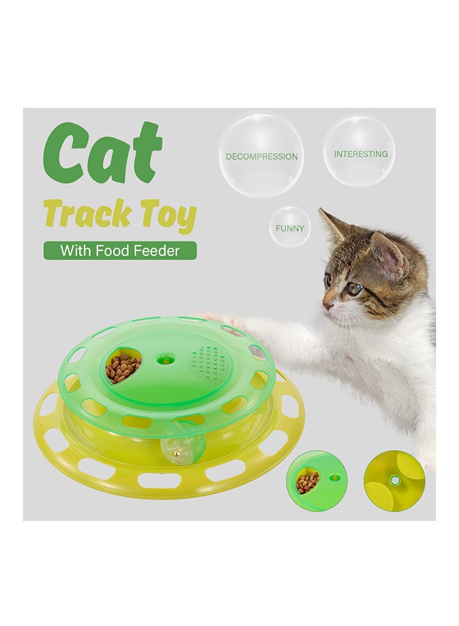 Cat Track Toy With Food Feeder Crazy Bell Ball Green 0.228kg - Image 2