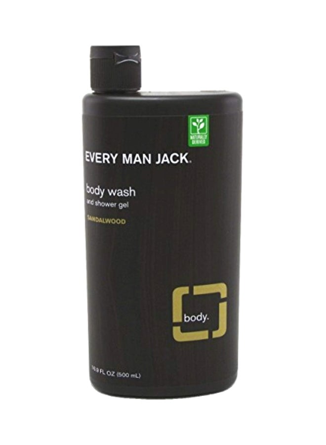 Every Man Jack 2-Piece Sandalwood Body Wash And Shower Gel 500ml 