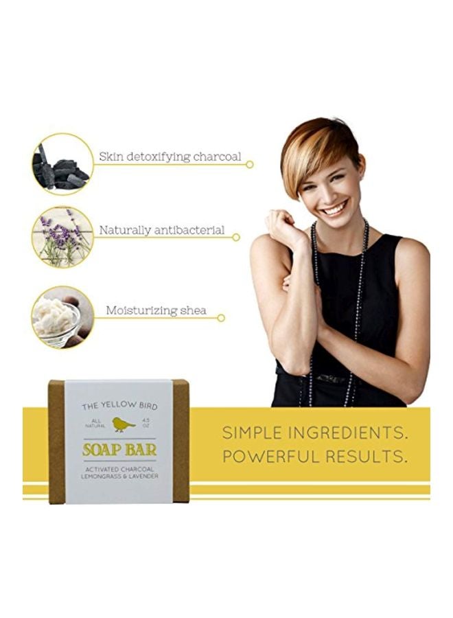 2-Piece Activated Charcoal Soap Bar Set Black