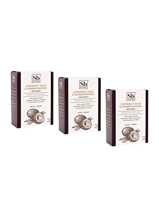 سوب بوكس مجموعة ألواح صابون استحمام للتقشير والترطيب، 3 قطع - Image 1