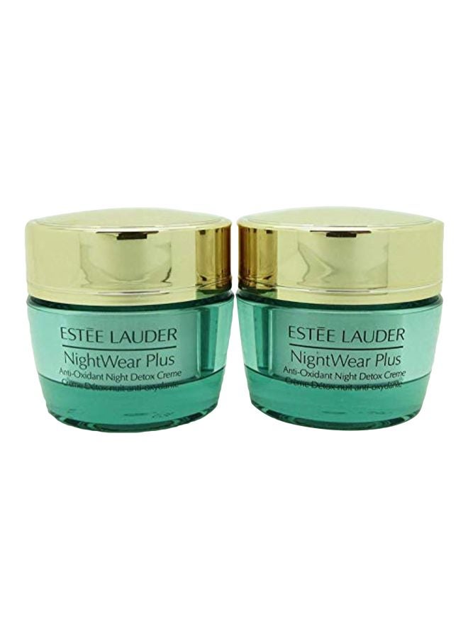 ESTEE LAUDER 2-Piece NightWear Plus Anti-Oxidant Night Detox Creme White 2x50ml - Image 1