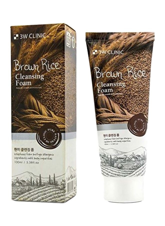 3W CLINIC Brown Rice Cleansing Foam 100ml 