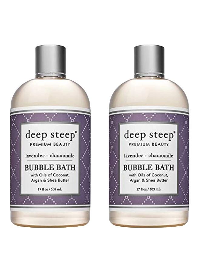 Deep Steep Pack Of 2 Bubble Bath Set - Lavender Chamomile 5.3ml  - Image 1