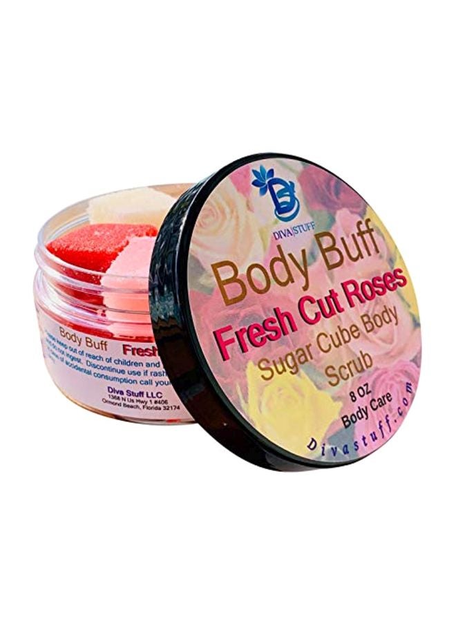 Diva Stuff Body Buff Fresh Cut Roses Sugar Cube Body Scrub Pink - Image 1