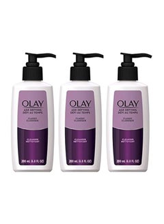 Olay Pack Of 3 Age Defying Classic Facial Cleanser 200ml  - Image 1