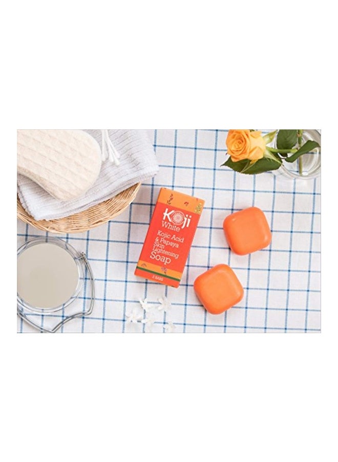 koji white - 2-Piece Kojic Acid And Papaya Skin Lightening Soap - Image 1