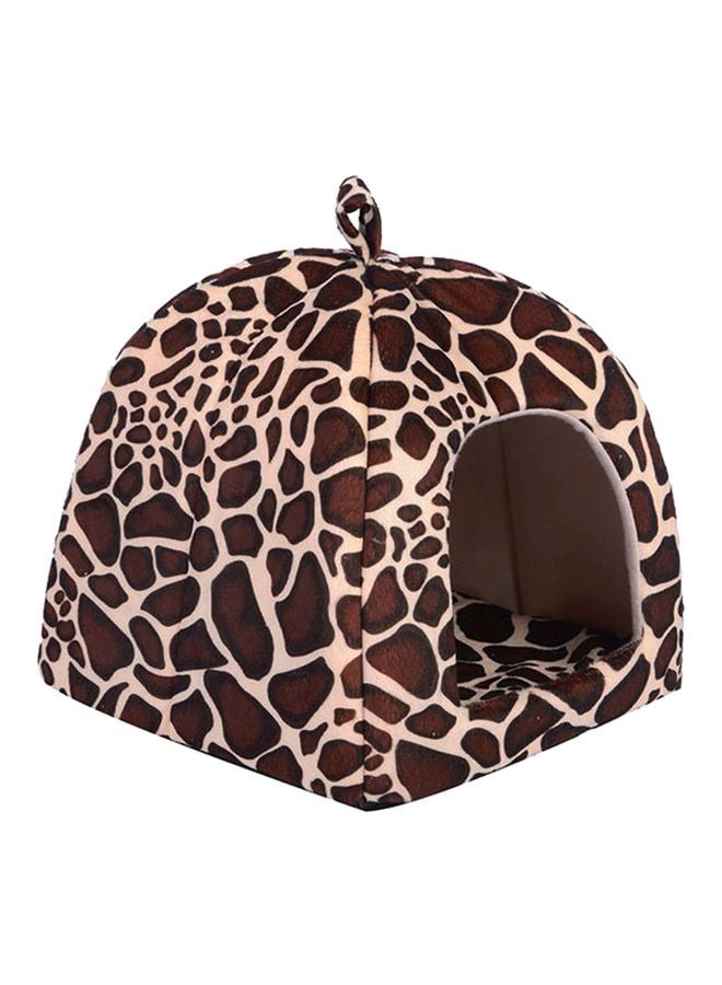 XbotMax Foldable Strawberry Pet House Leopard 43cm