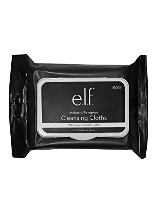 e.l.f. Pack Of 20 Makeup Remover Cleansing Cloth White  - Image 1