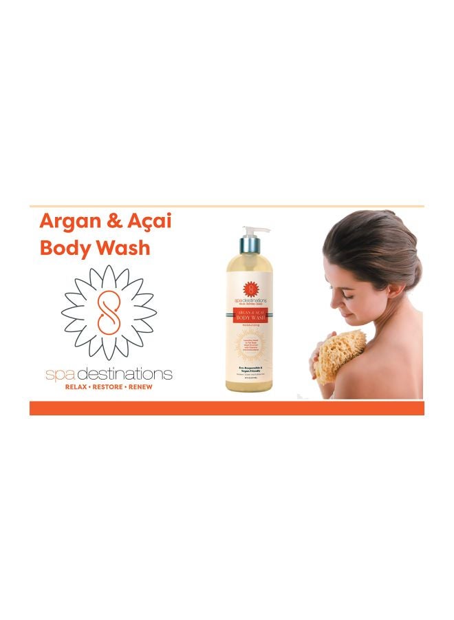spa destinations Argan And Acai Moisturizing Body Wash - Image 5
