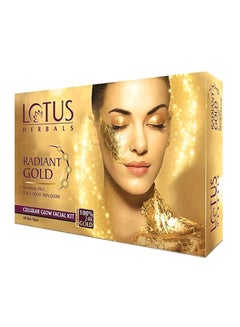 LOTUS HERBALS Radiant Gold Cellular Glow Facial Mask Kit 37grams  - Image 1