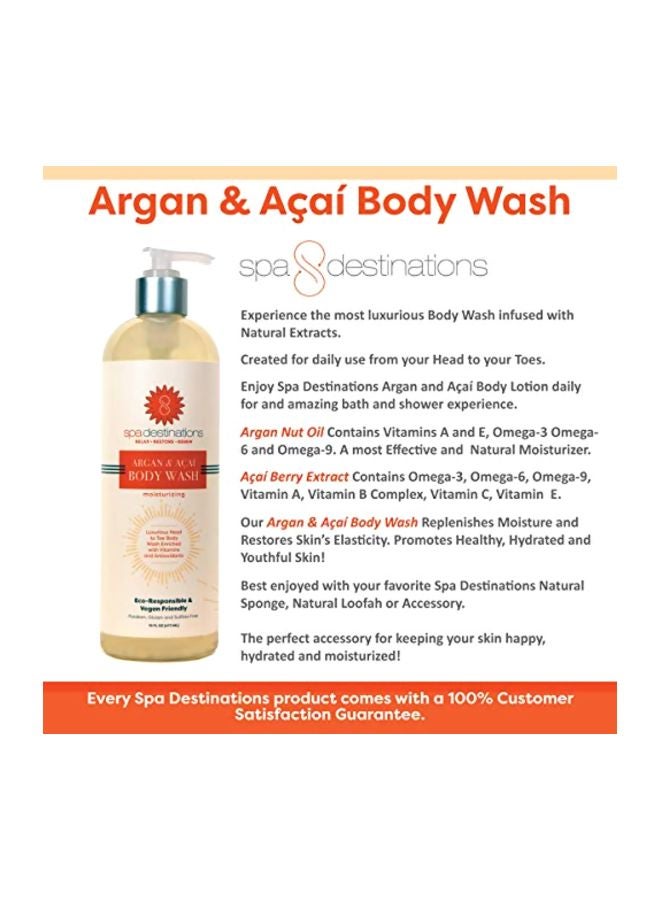 spa destinations Argan And Acai Moisturizing Body Wash - Image 4