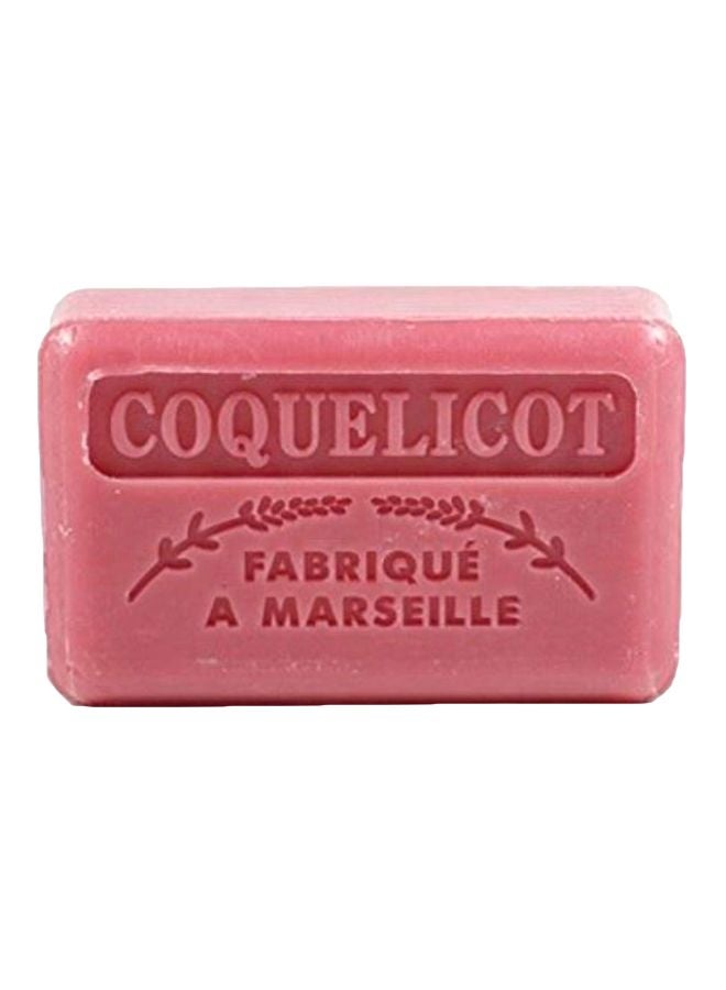 foufour - Coquelicot Fabrique A Marseille Soap Pink 125grams - Image 1