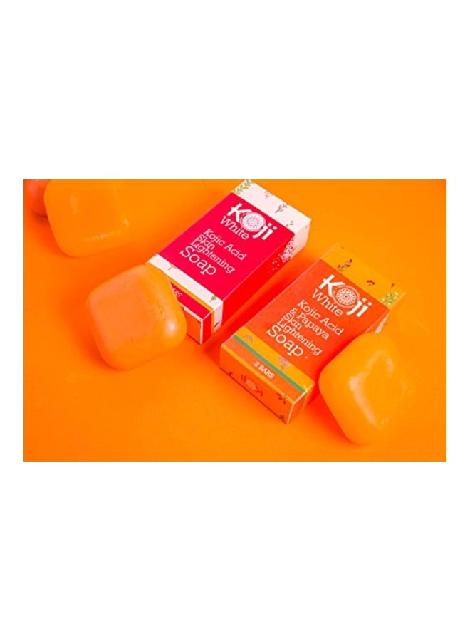 koji white - 2-Piece Kojic Acid And Papaya Skin Lightening Soap - Image 1