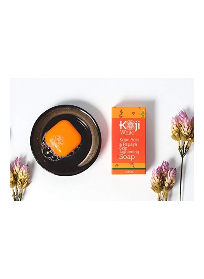 koji white - 2-Piece Kojic Acid And Papaya Skin Lightening Soap - Image 1