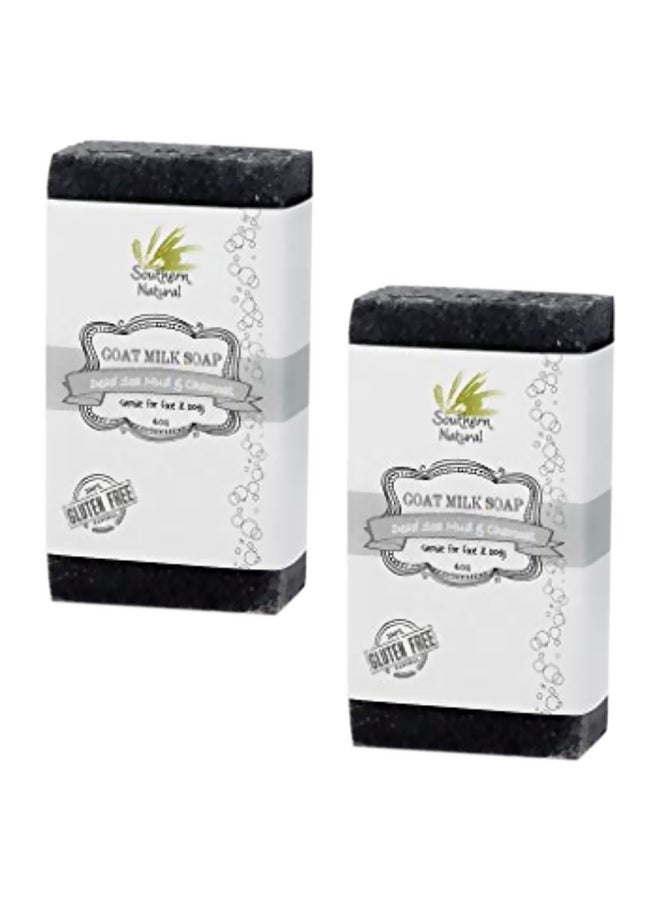 southern natural 2-Piece Charcoal Soap Bars 