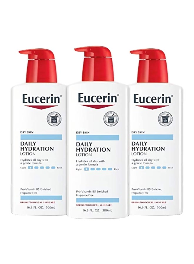 Eucerin 3-Piece Daily Hydration Lotion Set White 500ml - Image 1