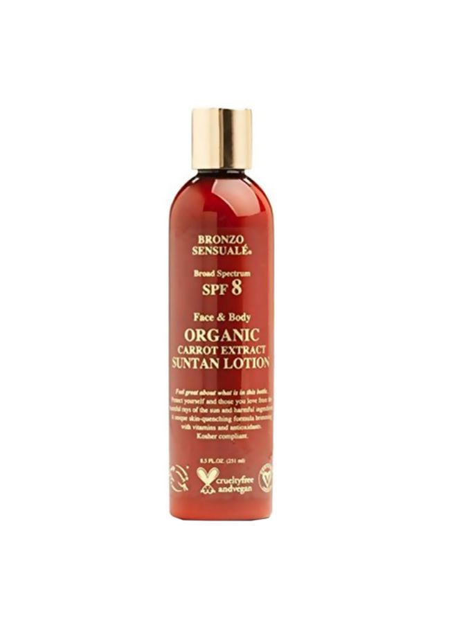 bronzo sensuale Organic Carrot Extract Suntan Lotion SPF8  - Image 1